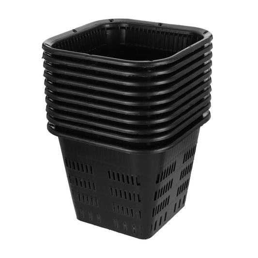 Yardwe Root Control Basin Square Net Pot 5.38 Inch Thickened Plastic Hydroponic Plant Basket for Root Growth and Water Cultivation