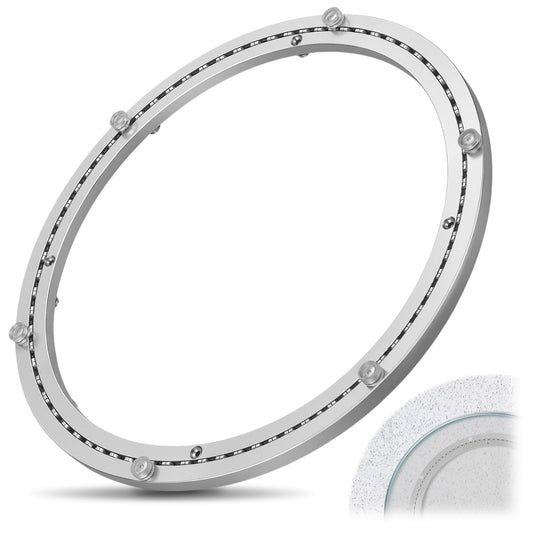 Lounsweer Lazy Susan Hardware Aluminum Alloy Turntable Bearing Large Mute Heavy Duty Swivel Plate 620 Lbs Load Lazy Susan Base Kit Rotating Ring for Dining Tabletop Corner Storage (Mute 18 Inch)