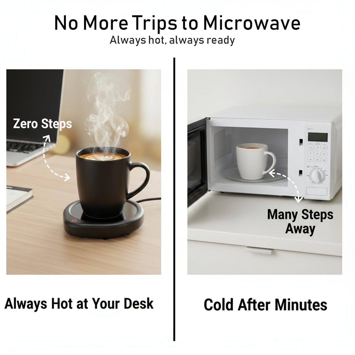 Oracer Coffee Mug Warmer, Cup Warmer for Desk with Auto Shut Off Smart Temperature Settings, Electric Beverage Tea Water Milk Heater for All Cups and Mugs, Heating Plate Candle Wax Warmer