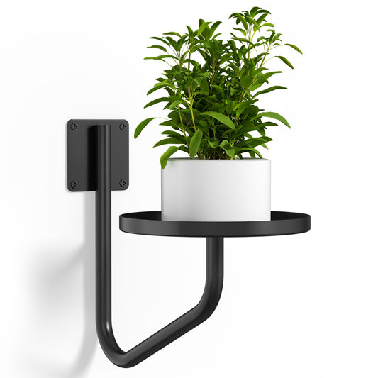 IMAGOA Wall Plant Holder, Metal Wall Planters for Indoor Plants Wall Mounted Plant Holder Hanging Planters Window Plant Shelves Plant Hanger for Home Decor Living Room, Office, Outdoor (1 Pack)