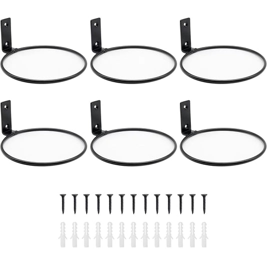 Greemov 6 Pack 8 Inch Wall Flower Pot Holder Ring Plant Hanger, Metal Planter Hooks Wall Mounted Bracket Heavy Duty for Outdoor Indoor