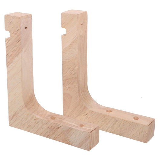 NUOBESTY 2pcs Wooden Plant Hooks Heavy-Duty Wall Mounted Hanging Plant Hanger Stand for Indoor and Outdoor Flowerpot Support Natural Wood Color