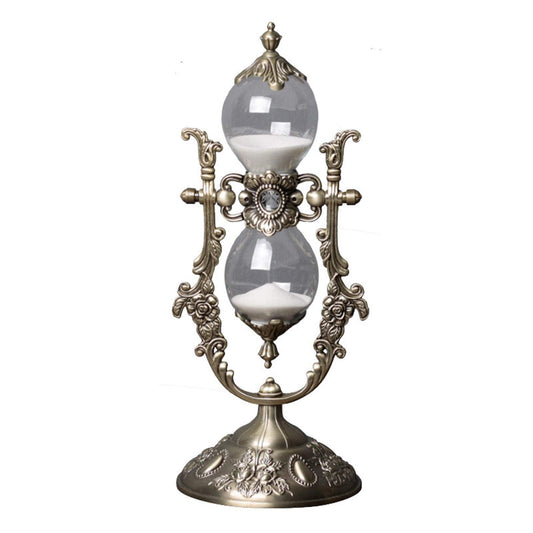Hourglass Timer, 15 Minutes Embossed Golden Hourglass Timer,Used for Vintage Home Decoration, Office/Desk Decoration, Kitchen Wedding Gifts (P1-G42U-8VJR)