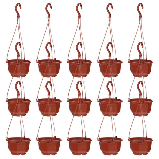 Toddmomy 3.74 Inch Plastic Hanging Plant Pot Durable Spider Plant Pot for Indoor Outdoor Garden Balcony with Hook
