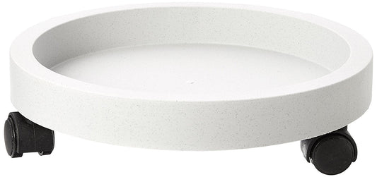 Rocky Mountain Goods Planter Caddy - Extra Strength Wheels for Easy Plant Moving - Tip Proof - Outdoor/Indoor - White Color Planter Dolly Doesn't overheat Plants - Wall Rim to Secure Planter (11")
