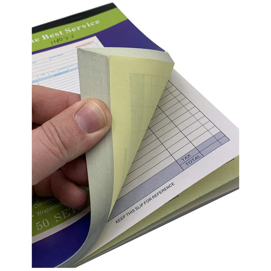 10 Pack Large Sales Order Book Receipt Invoice Duplicate Carbonless 50 Sets 5.5" X 8"5