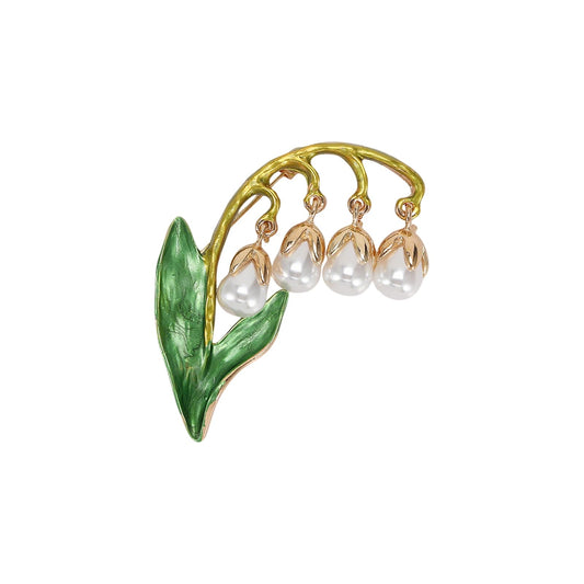Vcagirest Lily Flower Brooch Pin for Women Vintage Flower Pin Elegant Dress Accessories Gifts for Mom Wife