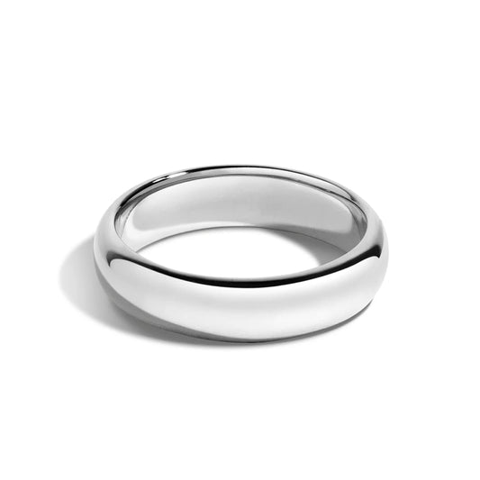 Tioneer Jewelry | Sterling Silver Plain Dome Wedding Band | Wedding Band for Women & Men | Sterling Silver Jewelry, Silver, 5mm, Size 6