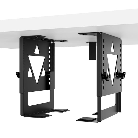 PUTORSEN Under Desk Mini PC Mount NAS Mount Bracket Holder, Height and Width Adjustable CPU Holder for Mac mini Desktop Computer, Mini PC, Small Form Factor Desktop Tower