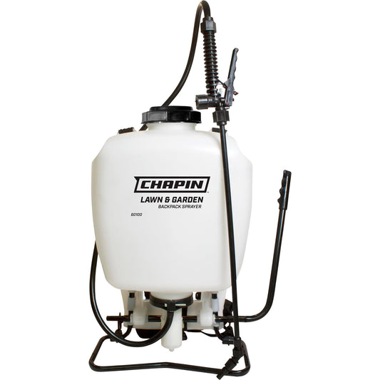 Chapin 60100 4 Gallon Backpack Sprayer for Lawn and Garden, Translucent