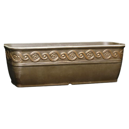 Classic Home and Garden Corinthian Trough Planter, 10", Bronze