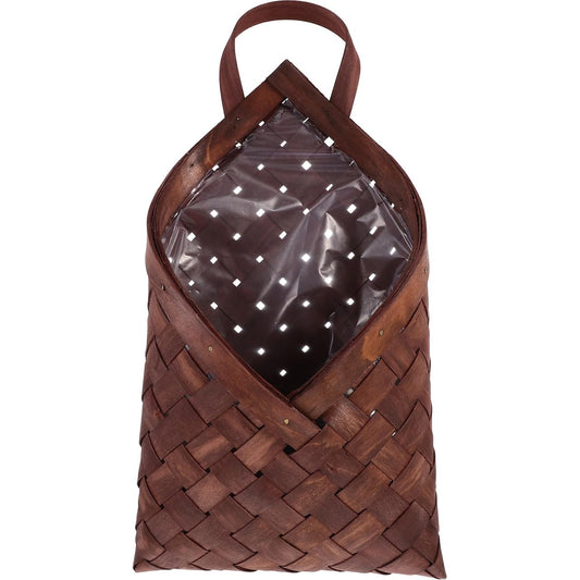 RORPOIR Rustic Wall Hanging Woven Basket for Decorative Arrangements and Versatile Storage Woven Storage Basket for Home Kitchen Bathroom Vegetable Flower Fruit Decor and Organizing