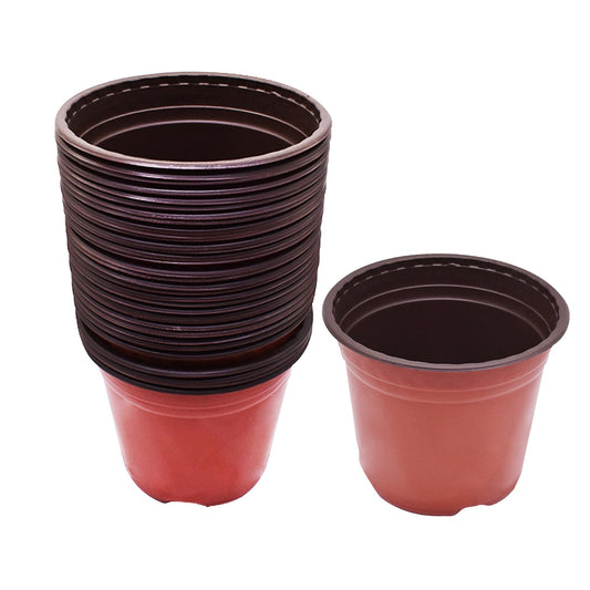 YSMN 8 Inch Nursery Pots 100pcs Plastic Bowl for Seed Starting Succulent Flower Planting Multipurpose Plant Container