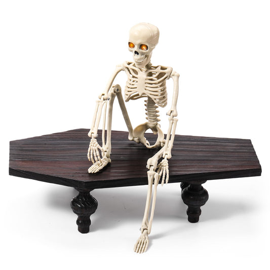 Halloween Coffin Serving Tray 13.4 x 6.7 Inch Gothic Coffin Table Display with 4 Legs Spooky Vintage Wooden Tray Halloween Centerpiece Board for Table Soap Dish Holder Coffee Bar Gothic Party Decor