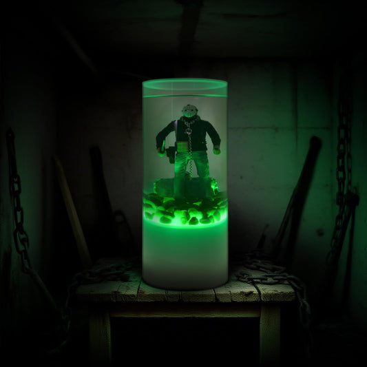 FaddishDeal Rotating Vintage Horror Water Lamp, Horror Movie Decor Gifts, Control Color Changing Scary Collector Water Night Light, Unique Movie Collector’s Gift