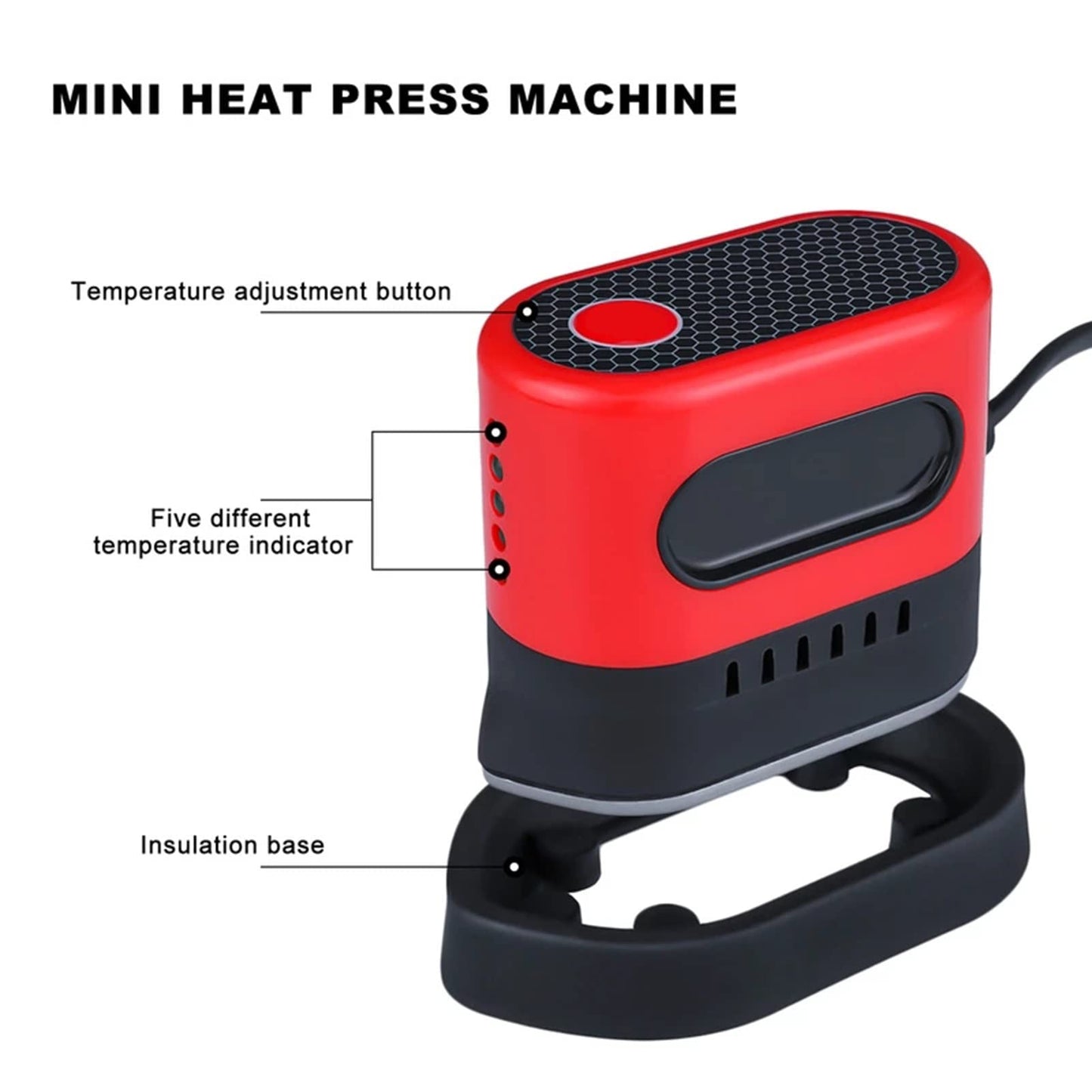 BJSYM Heat Press Machine Multifunctional Mini Heat Press Machine Embossing DIY Digital Transfer Printing Machines for T-Shirts Shoes