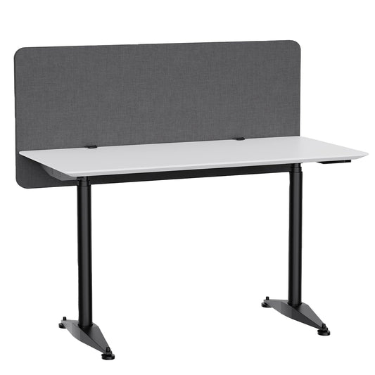 MORDEER 47.2" Privacy Desk Divider Panel, Acoustic Divider Panels for Office, Clamp-on Cubicle Office Room Dividers, Easy Assemble, Dark Grey