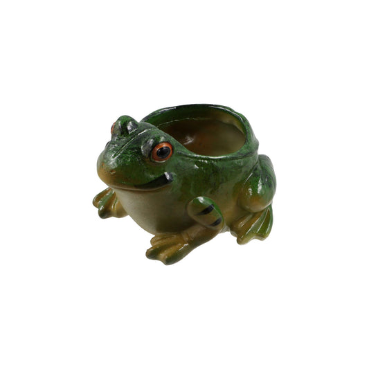 zaoalife Resin Frog Shape Succulent Planter Pot Flower Pot Mini Small Succulent Pots Frog Pot Cute Succulent Planter for Indoor Home Desk Decoration