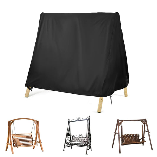 Kasla Outdoor Swing Cover, Waterproof and Heavy-Duty Cover for Patio A Frame Swing Set & Porch Glider Hammock & Porch Swing Stand (88" L×84" W×65" H)