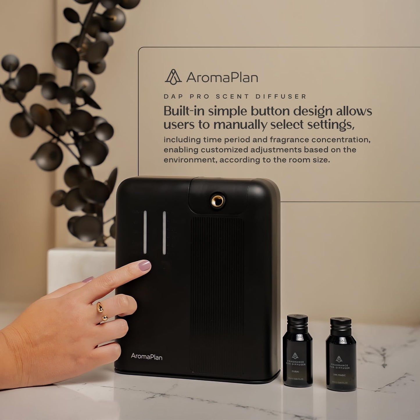 AromaPlan 5 Star Collection Cold Air Scent Diffuser, Whole House (2 Scents Included)- Waterless Smart Aroma, Scent &Time Adjust., App Control, HVAC | Home, Commercial, Hotel | Large Room, 2,000 sq.ft