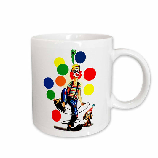 3dRose Fun Clown Mug, 15-Ounce