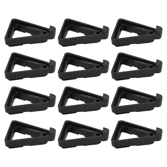 ZUDKSUY 12Pcs Plant Pot Feet, Invisible Elevated Stand for Outdoor Planters, Promotes Airflow & Prevents Moisture, Heavy-Duty Leveling Supports for Potted Plants, Flowers, Garden, Greenhouse, Patio, Deck (Black)