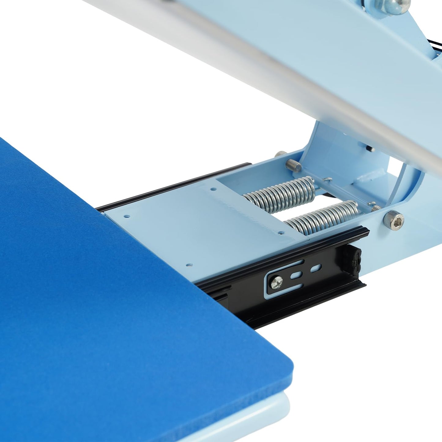 BFDIEEM Heat Press Machine for T Shirts, Digital T Shirt Pressing Machine with Soft Handle, Mini Manual Heat Presser Heavy Duty Hot Press Stamping for Clothing, Bags, Tiles, Blue 11.42 * 14.96in