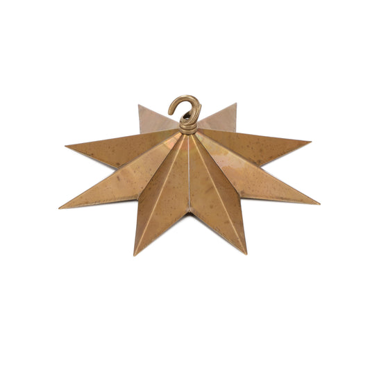Stylor Whimsical Star Ceiling Hook for Hanging Planters - Celestial Witchy Brass Light Canopy Kit, Boho Vintage Gothic Room Decor, Antique Chandelier Mounting Kit (Small)