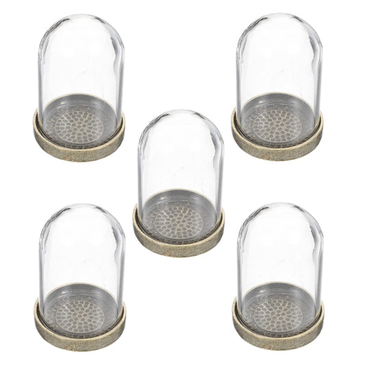 ARTIBETTER Glass Terrarium Dome and Brass Tray Set for DIY Microlandscape Plant Display Miniature Ecological Container Covers for Home Decor and Craft Supplies