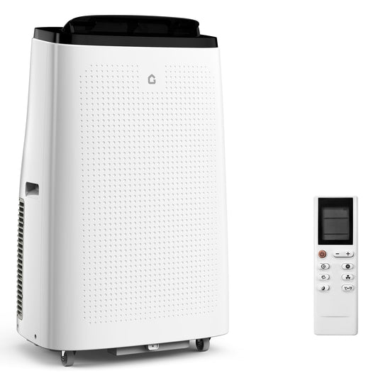 15000 BTU Portable Air Conditioner - Cools 700-850 Sq Ft Rooms, 3-IN-1 Quiet Portable AC Unit, Full Installation Kits for Large Room, Sleep Mode, Auto Swing, 24H Timer, White