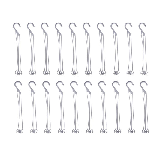 Happyyami 50pcs Flower Pot Hanging Chain Plastic Spider Plant Pots Hooks Basket Planter Hanger Wall Plant Container Stand Holder for Outdoor Indoor Garden Fence Railing Decor S