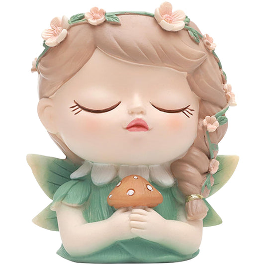 Face Planter Fairy Girl Face Pots for Plants Resin Waterproof Pot with Drainage Hole Small Cute Girl Face Succulent Pots for Indoor Outdoor Plants Tiny Cactus Holding
