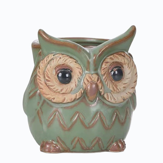LLYSTTDS Owl Planter Pot Succulent Ceramics Planters Mini Small Plant Pots Tabletop Decorations for Indoor Plants Home Office Garden Flower Pot Gifts