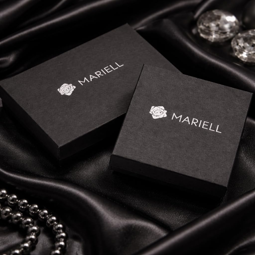 Mariell Wedding Necklace & Earrings CZ Jewelry Set with Dainty Freshwater Pearl for Bridesmaids & Brides