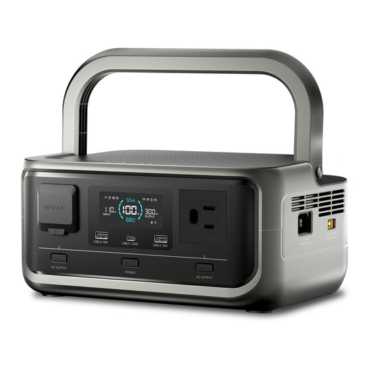 ALLPOWERS VOLIX P300 300W(600W peak) Portable Power Station with UPS Function,256Wh LiFePO4 Battery,MPPT 110W Max,1-Hour AC Fast Charge to 80%,Home Backup,Office,RV,Camping