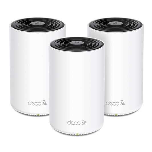 TP-Link Deco XE70 Pro AXE4900 Tri-Band WiFi 6E Mesh WiFi System - 2.5G WAN/LAN Ports, 4.9 Gbps Wi-Fi 7,200 Sq. Ft Coverage, Connect up to 200 Devices, 6 GHz Band, 3-Pack