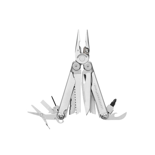 LEATHERMAN, Wave+, 18-in-1 Full-Size, Versatile Multi-tool for DIY, Home, Garden, Outdoors or Everyday Carry (EDC), Stainless Steel