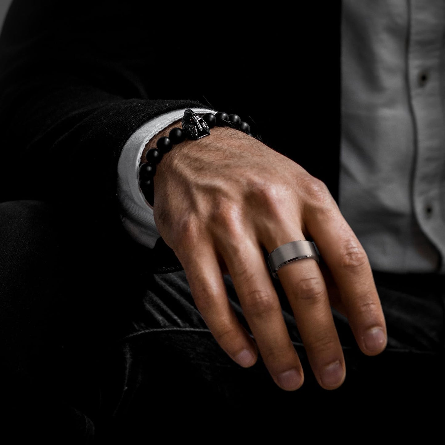King Will 10mm Tungsten Wedding Band for Men - Gunmetal, Comfort Fit, Size 12