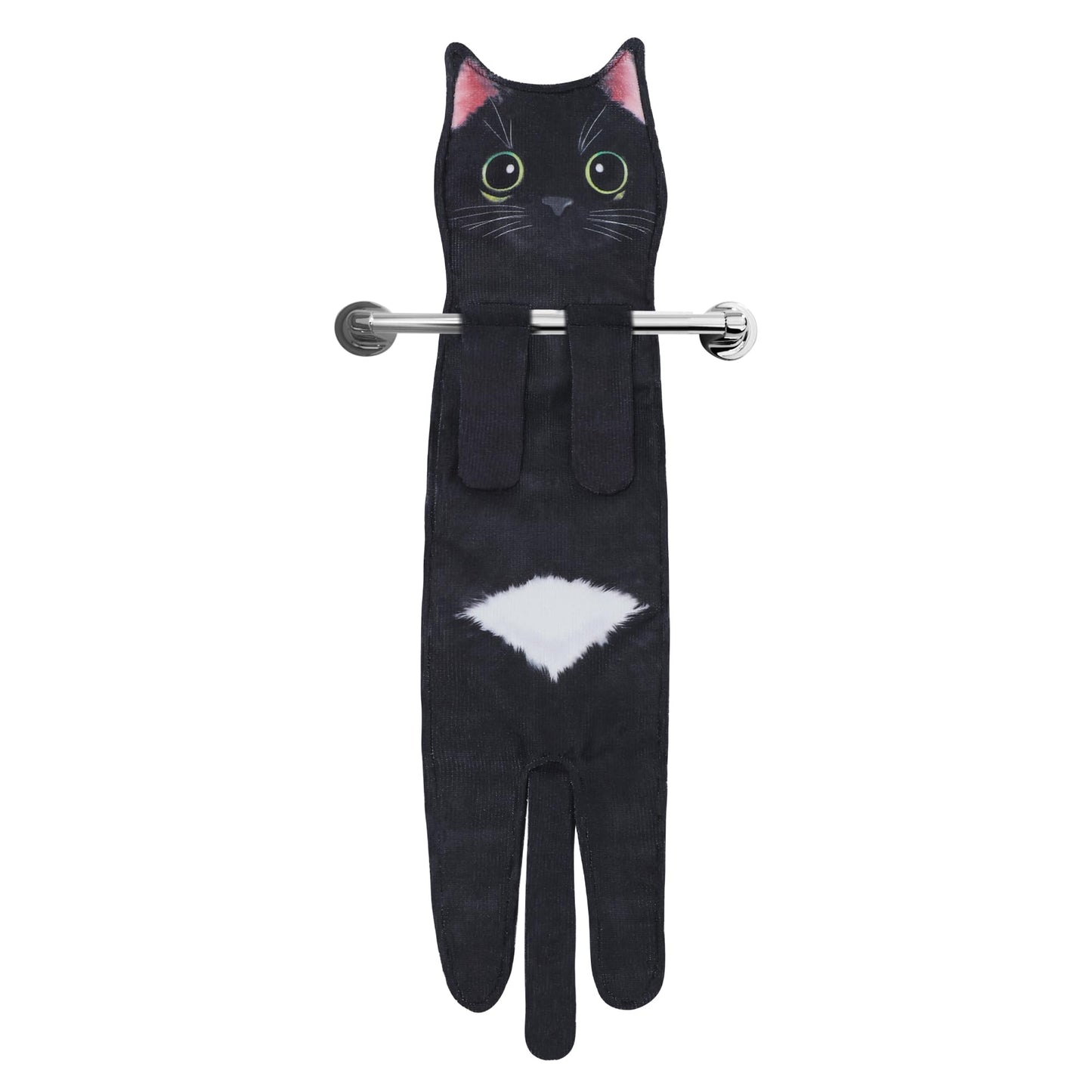 Funny Cat Hand Towels - Cute Decorative Washcloths & Face Towels, Super Absorbent & Soft - Mothers Day, Easter, House Warming & Birthday Gifts for Women Cat Lovers