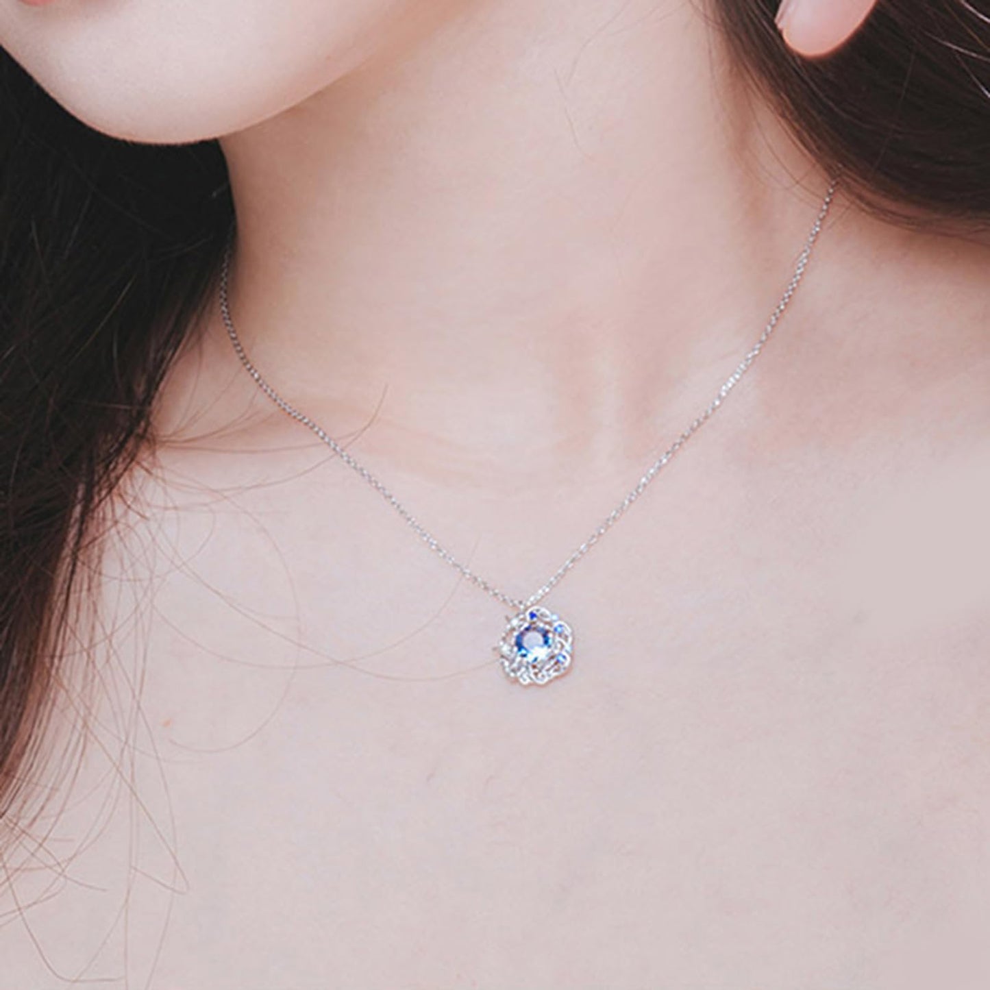 Crystal Shell Necklace for Women Gold Silver Gemstone Sea Beach Necklace Rhinestone Starfish Wave Pendant Necklace Adjustable Ruby Sapphire Necklace Spring Summer Beach Jewelry Accessories (summer)