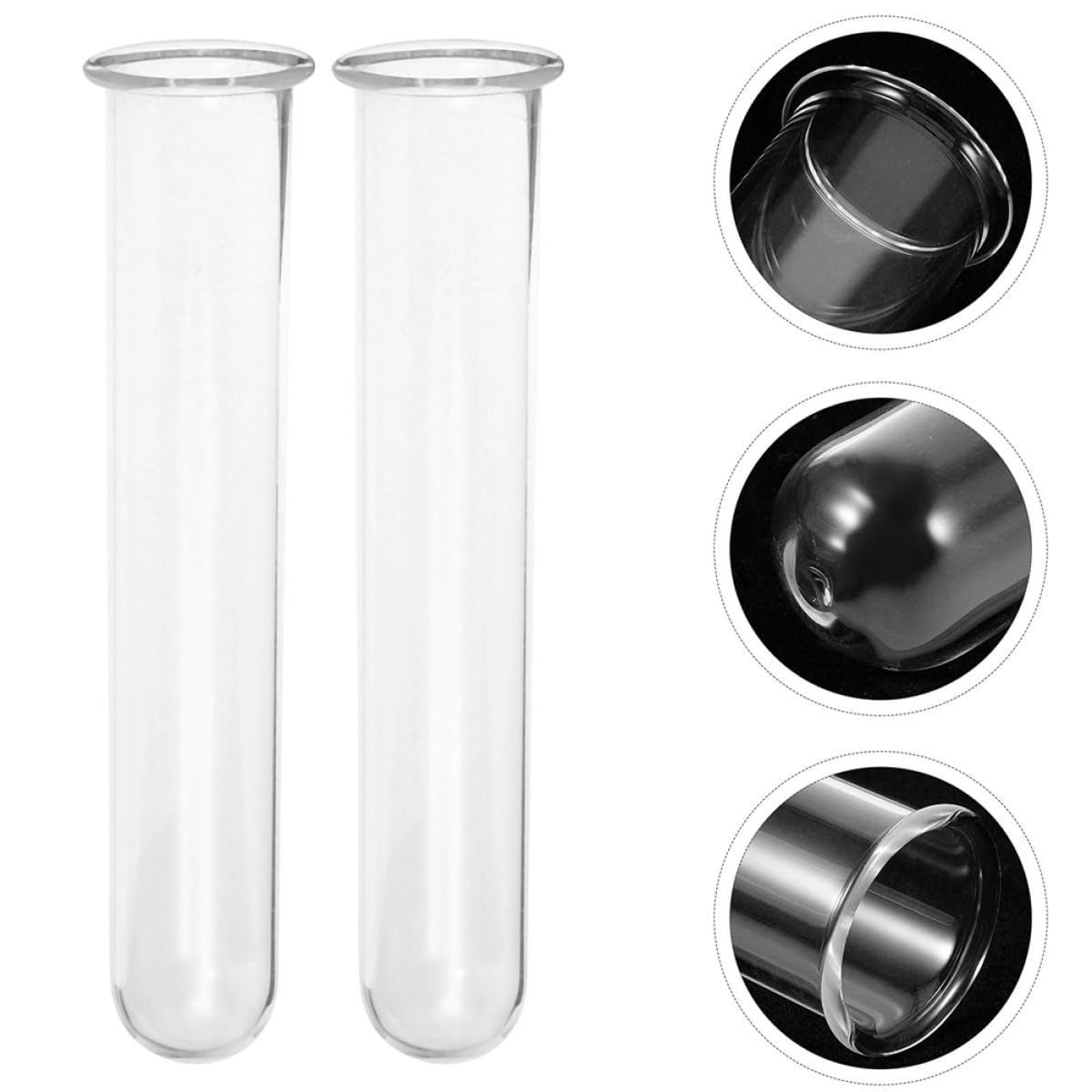 VALICLUD 4Pcs Glass Plant Tubes Propagation Vase Set 2.5X3X18Cm Hydroponic Test Tube Holders for Desk Terrarium Home Office Plant Propagation