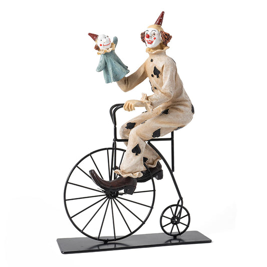 Vilead Resin Clown Figurines,Joker Statue Figure Collectibles,Vintage Circus Decor for Tabletop Shelf Mantel Decorations,Art The Clown Figure Doll for Bedroom Living Room Office Desktop