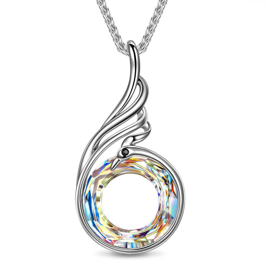 Kate Lynn Phoenix Necklaces for Men Women Pendant Necklace, Unique Birthday Gifts for Women Men, Christmas Mothers Day Gifts for Mom Wife Daughter Fathers Day Jewelry for Dad Husband, Womens Mens Crystal Jewelry