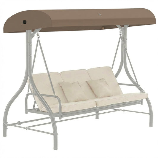 Replacement Canopy Top for GT Porch Swing Model GCS00229C, Outdoor Swing Chair Canopy Cover (Beige)