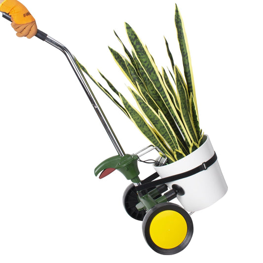 EZwoks Plant Caddy Plant Dolly with Wheels Heavy Duty,Adjustable Grabbing Arm Plant Rollers for Outdoor Plants,Fits Pots from 8" to 30" High & Max 165 Lbs Weight Capacity