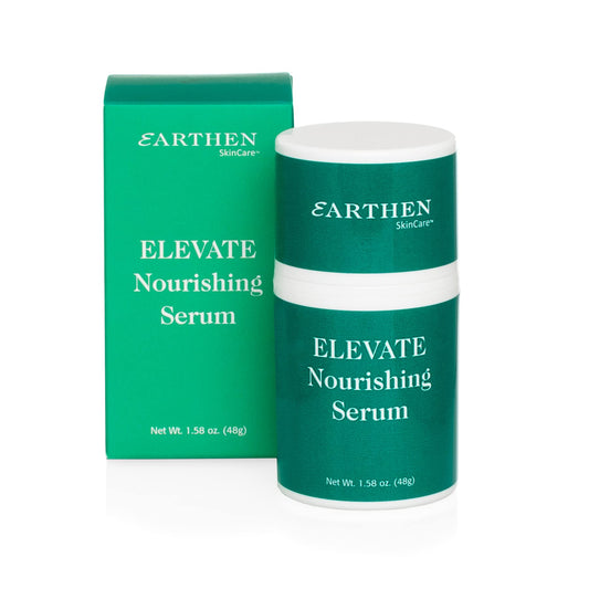 Earthen SkinCare Elevate Nourishing Serum with Hyaluronic Acid, Vitamin C, Resveratrol (1.58 oz.)
