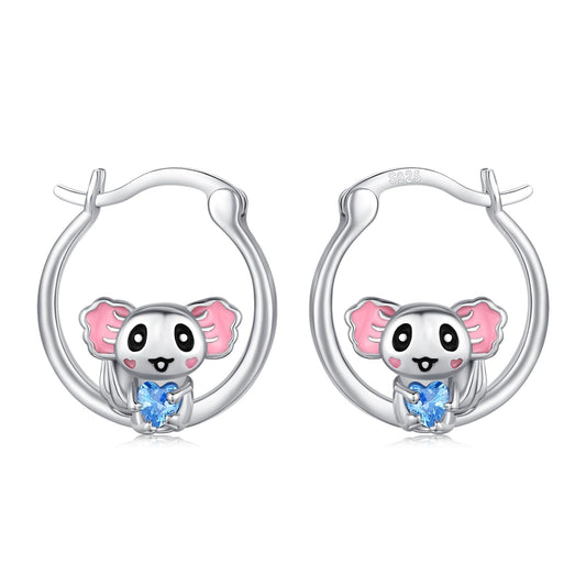 Axolotl Earrings 925 Sterling Silver Hypoallergenic Cute Sea Creature Hoop Earrings for Sensitive Ears Kawaii Jewelry Gifts for Women