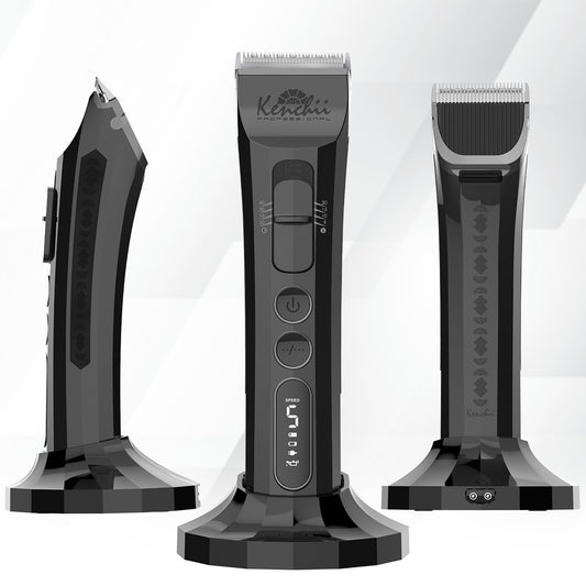 Kenchii Flash Dog Clippers for Grooming 4-in-1 Digital Cordless Cat & Dog Grooming Clipper for Pet Care, Precision Pet Grooming Trim, Shape, and Style Effortlessly, Black