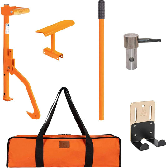 LogOX Forester Package - Includes 3-in-1 Forestry MultiTool, Holster, Pickaroon & Gear Bag | Powder-Coated 40” Cant Hook Log Roller, 21” Carrier, and 40” Timberjack (USA Made With A Warranty)