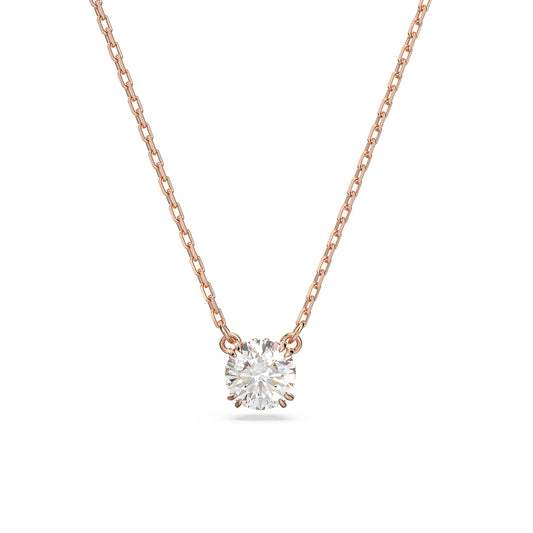 Swarovski Constella Pendant Necklace, White Crystals on a Rose Gold-Tone Finish Setting, Part of the Constella Collection